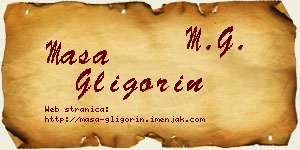 Maša Gligorin vizit kartica